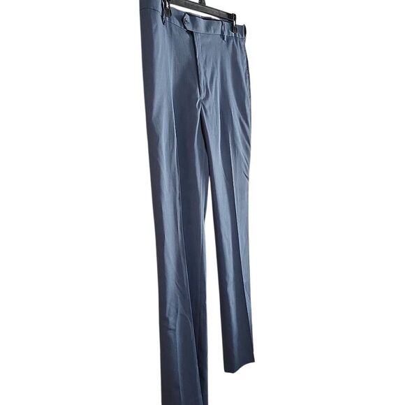 Savane Men's Size 40x30 Vintage Indigo Dlat Front No Iron Wicking Dress Pants - Picture 7 of 8